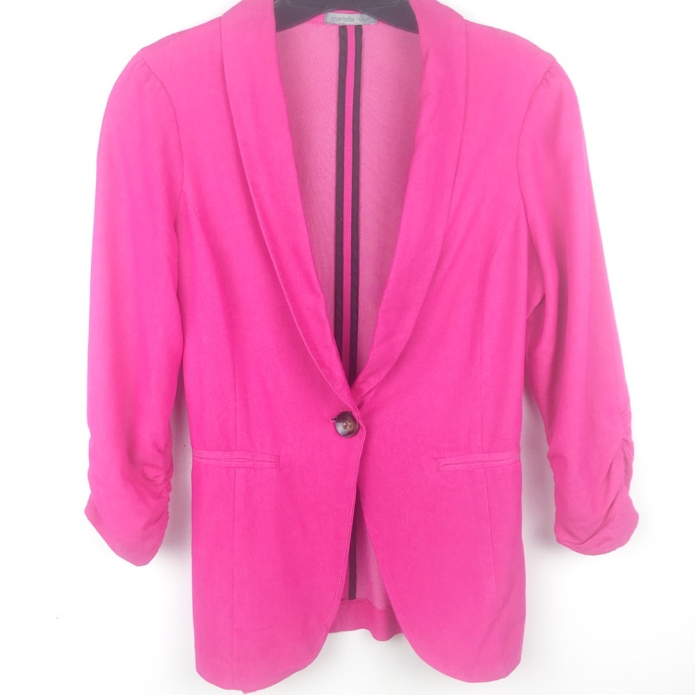 Charlotte Russe Ruched Sleeve Blazer